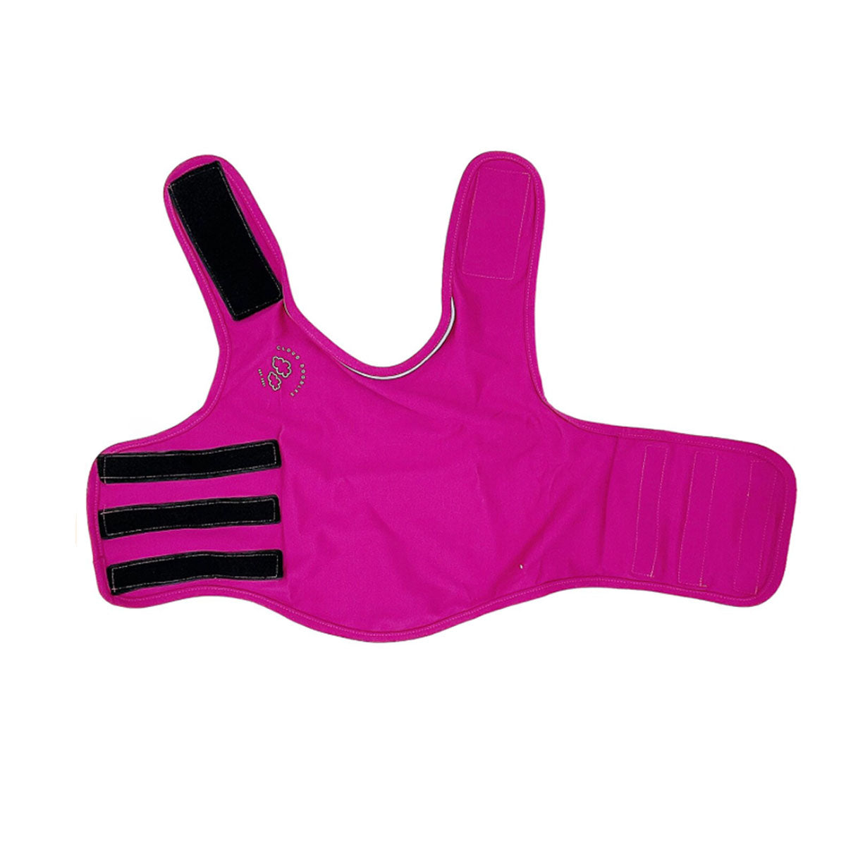 Giubbotto anti ansia per cani, calmante, resistente, fucsia di Cloud Doodles distribuito da Orme Differenti