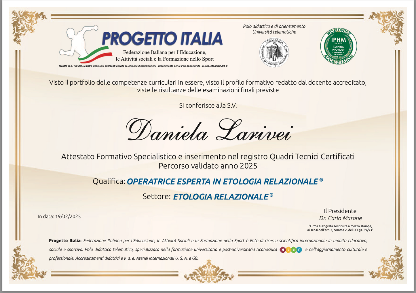 Corso Master Pet Sitter