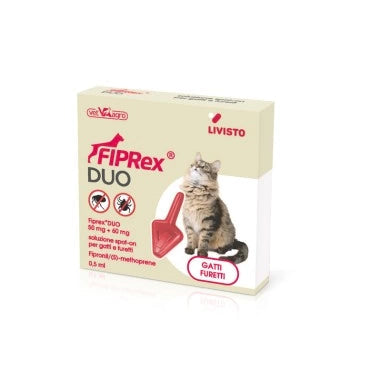 Fiprex Duo, antiparassitario per gatti e furetti, spot on, mono pipetta, di Record distribuito da Orme Differenti