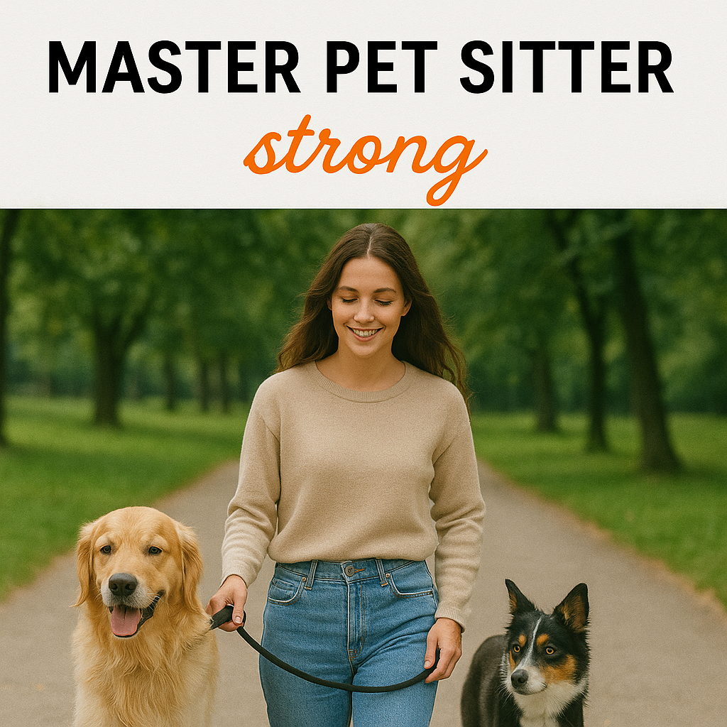 master pet sitter strong, master per gestire cani, gatti, furetti e conigli, donna con cane golden e gatto certosino, orme differenti