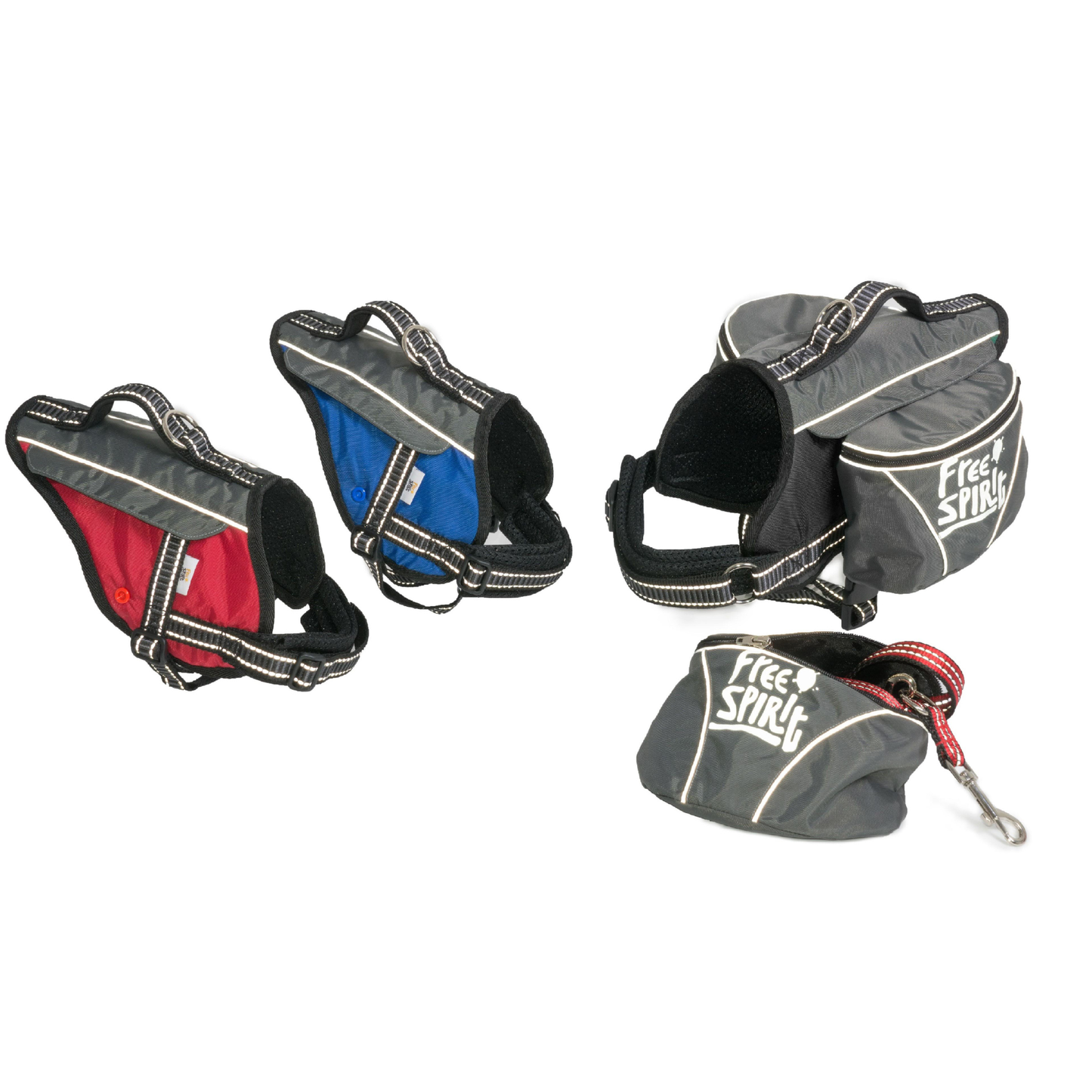 Pettorina multifunzione active con porta oggetti Free Spirit, con maniglia sulla schiena, di Farm Company distribuita da Orme Differenti