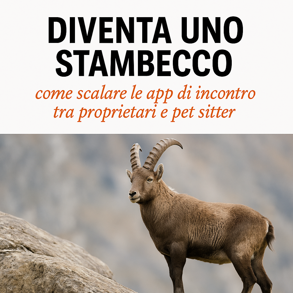 diventa uno stambecco, come scalare le app di pet sitting, orme differenti