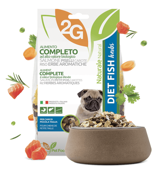 diet complete fish herbs 2G di Gianni Guidolin, per cani di piccola taglia, by Orme Differenti
