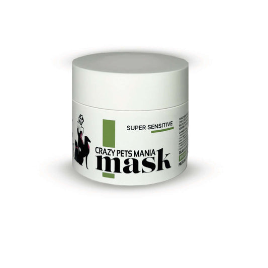maschera sensitive, super delicata, effetto syling, manto lucido e profumato, di crazy pets mania by orme differenti