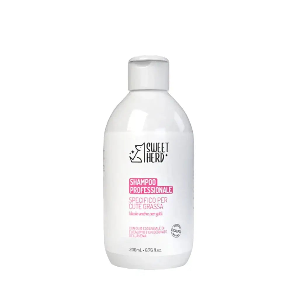 shampoo specifico per la cute grassa di cani e gatti, ideale anch per cute delicata, di SweetHerd by Orme Differenti