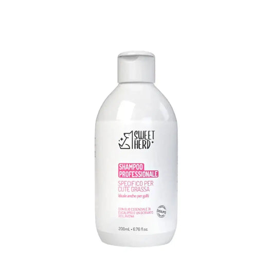 shampoo specifico per la cute grassa di cani e gatti, ideale anch per cute delicata, di SweetHerd by Orme Differenti