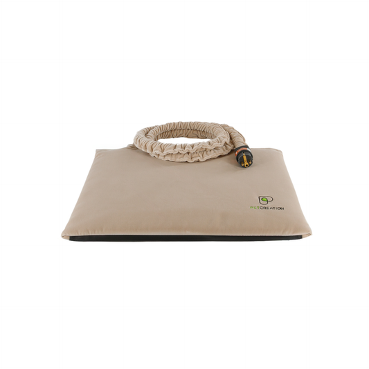Base riscaldante antiscivolo di pet creation by orme differenti, beige, con imbottitura
