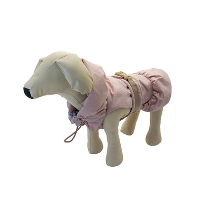 Cappottino aura coat rosa di Pet Creation distribuito da Orme Differenti, antibatterico e ignifugo