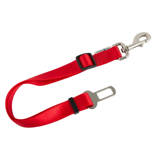 Cintura di sicurezza per cani per viaggi in auto, in nylon rosso, regolabile e resistente, di Farm Company by Orme Differenti