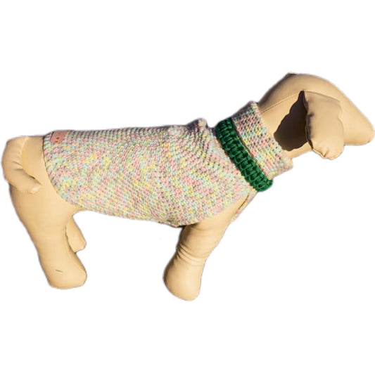 Coordinato collare in Paracord e maglioncino in lana per cani molto piccoli, marchio Orme Differenti