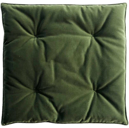 Cuscino imbottito a marchio 515 grammi, in cotone verde - Orme Differenti