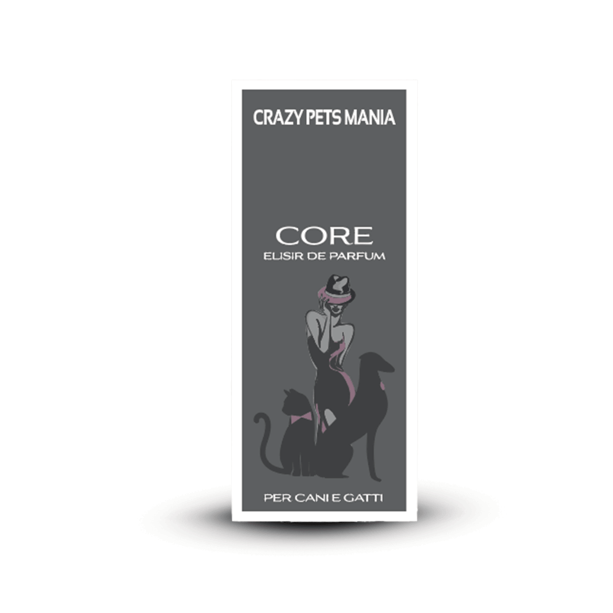 acqua profumata delicata per cani e gatti, elisir de parfum core, di crazy pets mania by orme differenti