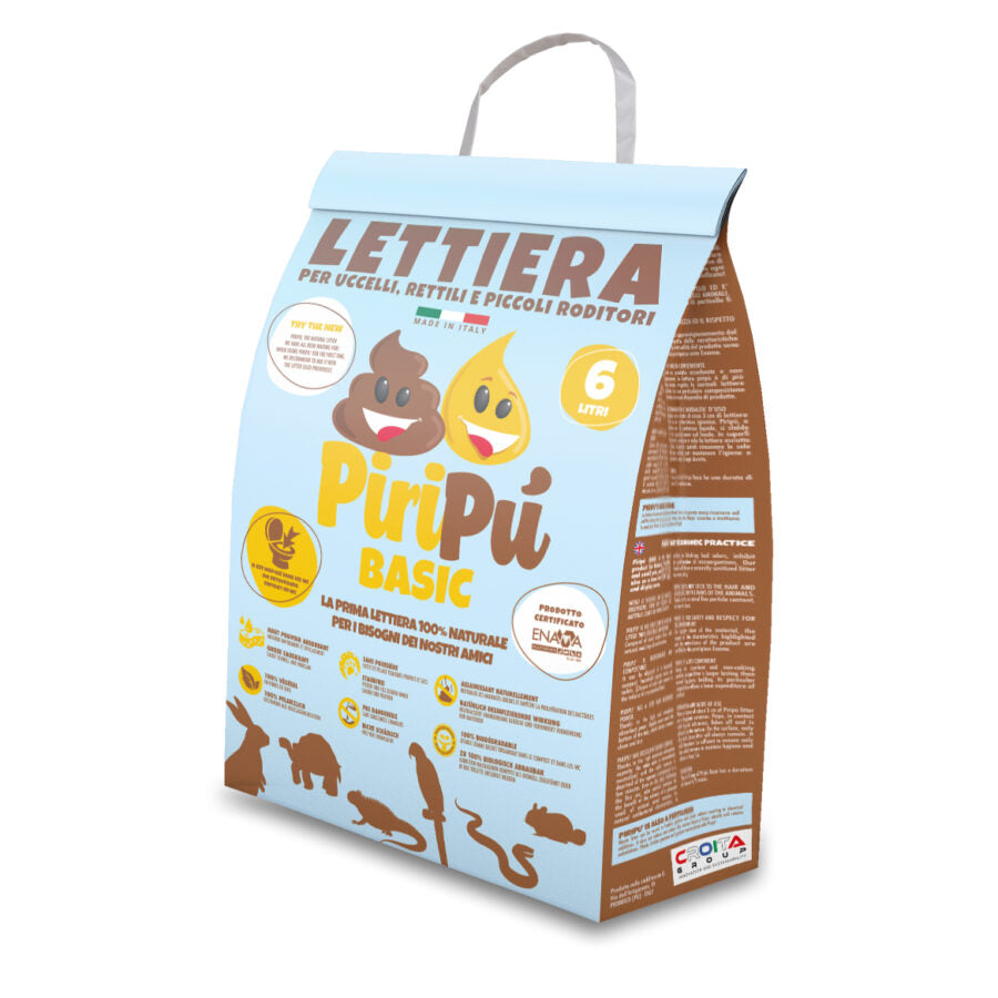 lettiera per uccelli, rettili e piccoli roditori, biodegradabile, 100% naturale, di Croita, distribuita da Orme Differenti