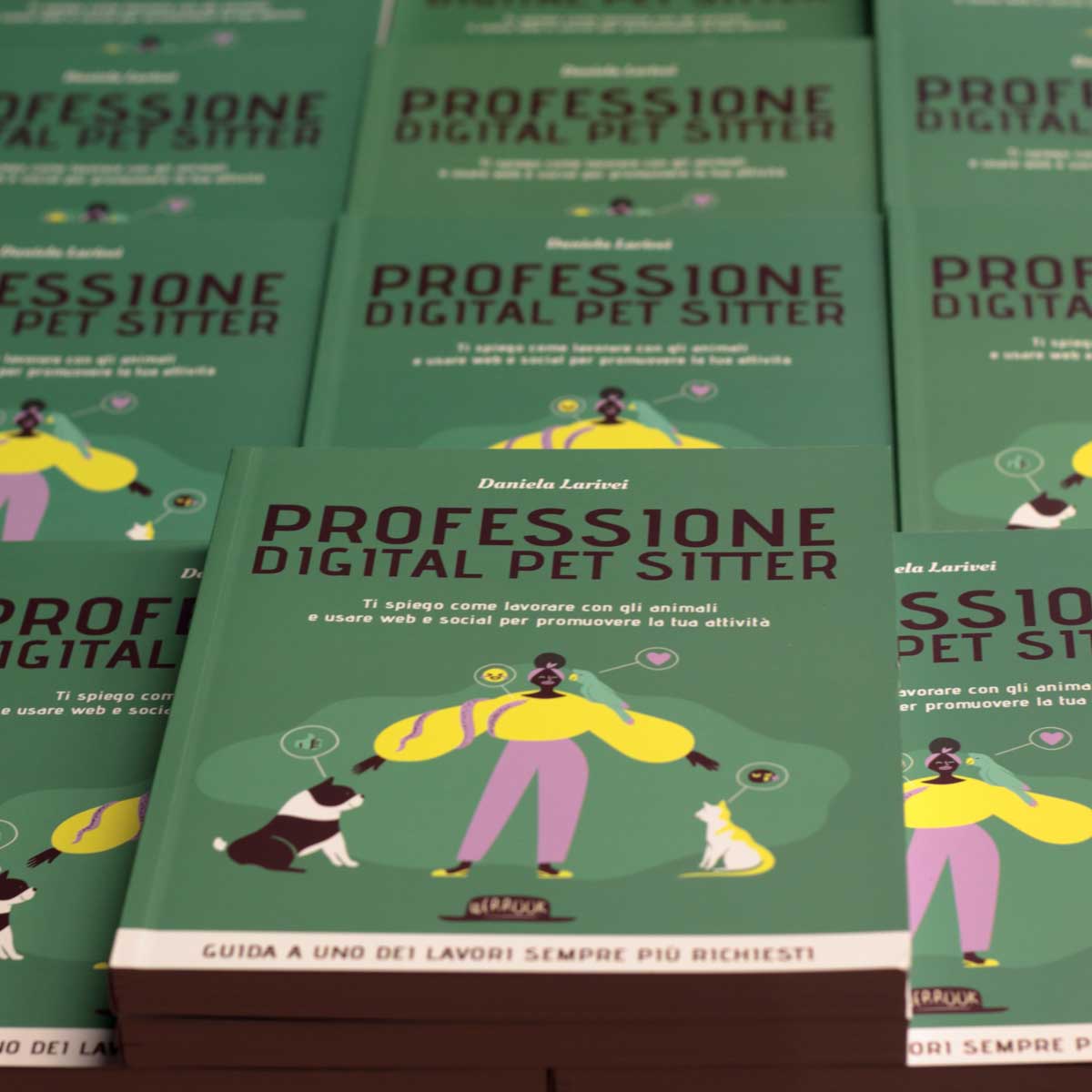 Libri Professione Digital Pet Sitter di Dario Flaccovio Editore, fotografati su un tavolo - Orme Differenti