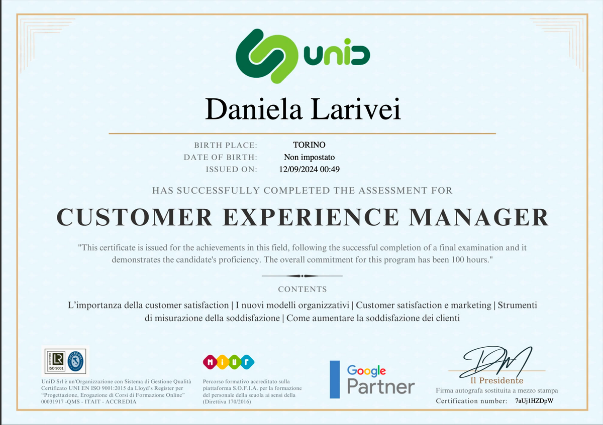 master pet sitter light, certificato, orme differenti