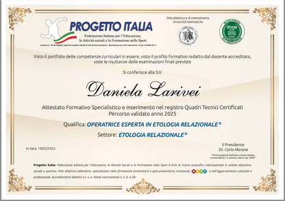 consulenza pet web marketing, attestato etologia relazionale, orme differenti