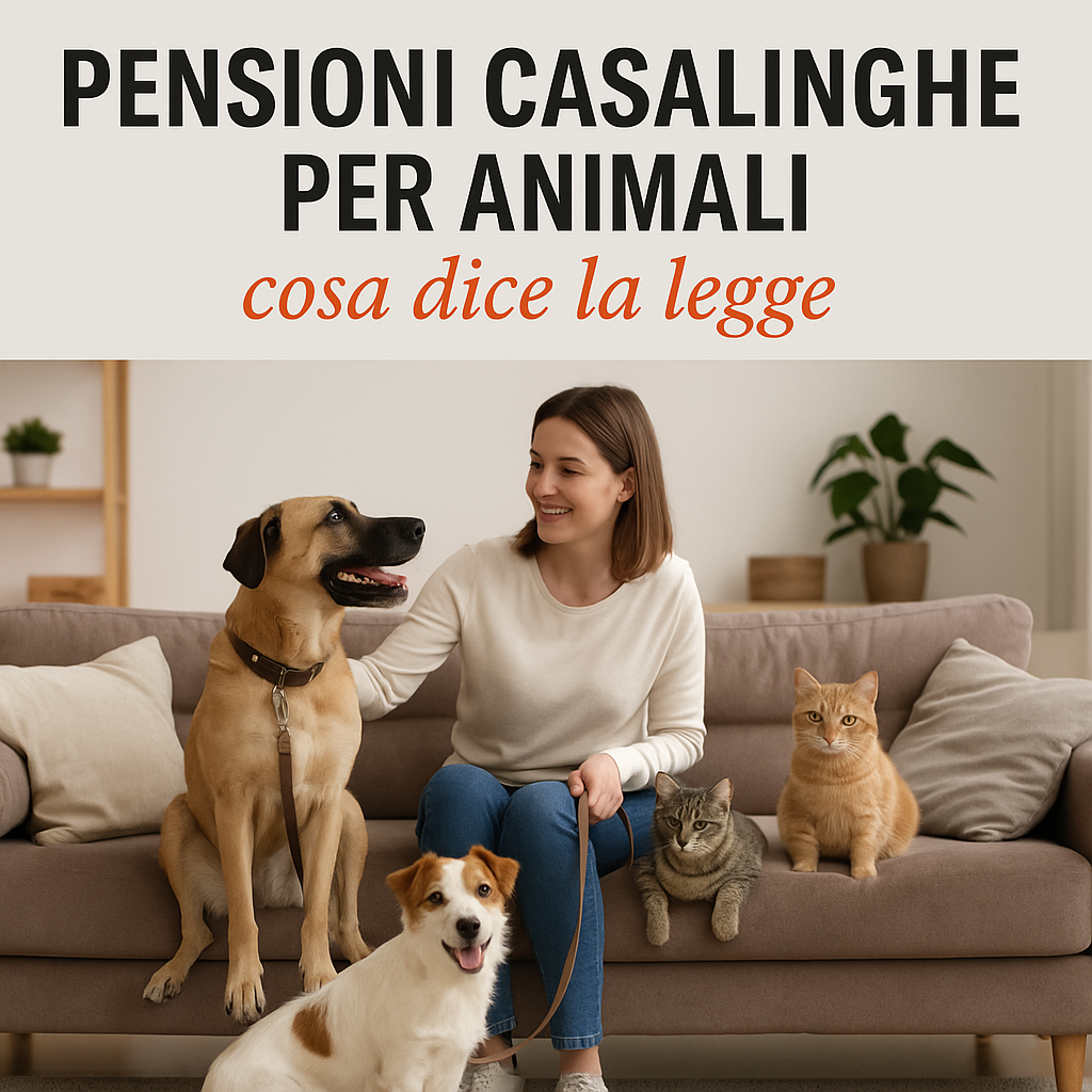 Pensioni casalinghe per animali: cosa dice la legge, adempimenti, sanzioni. Corso a cura dello studio legale Guardamagna e Associati, by Orme Differenti